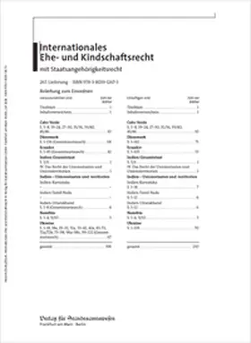 Henrich / Dutta / Ebert |  Internationales Ehe- und Kindschaftsrecht mit Staatsangehörigkeitsrecht | Loseblattwerk |  Sack Fachmedien