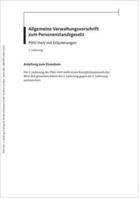 Bornhofen / Müller / Schmitz | Allgemeine Verwaltungsvorschrift zum Personenstandsgesetz | Loseblattwerk | sack.de