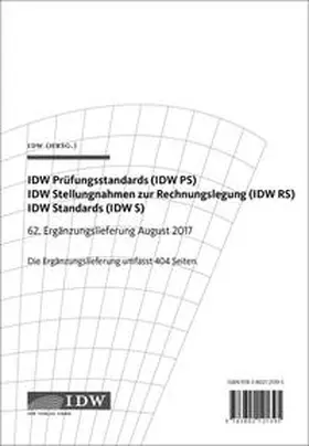 IDW |  IDW Prüfungsstandards (IDW PS) IDW Stellungnahmen zur Rechnungslegung (IDW RS) | Loseblattwerk |  Sack Fachmedien