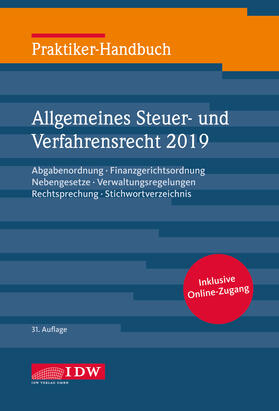 Kirch / Institut der Wirtschaftsprüfer in Deutschland e.V. |  Praktiker-Hb. Allg. Steuer-u. Verfahrensrecht 2019 | Buch |  Sack Fachmedien