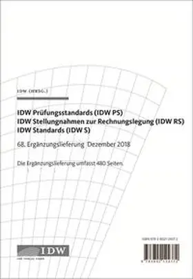 Institut der Wirtschaftsprüfer in Deutschland e.V. |  IDW, 68. Erg.-Lief. IDW Prüfungss. im Abo mit CD-R | Loseblattwerk |  Sack Fachmedien