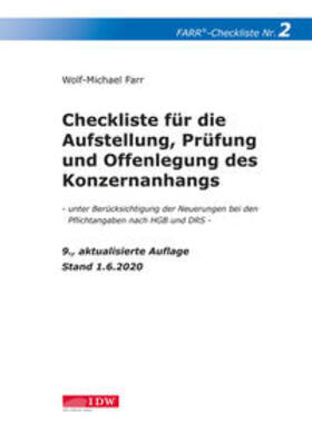 Farr | Farr, W: Checkliste 2 für Aufstellung/Prüfung/Offenlegung | Buch | 978-3-8021-2511-9 | sack.de