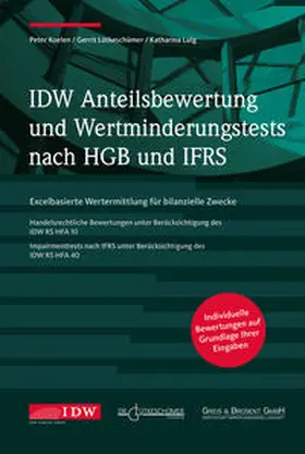 Luig / Koelen / Institut der Wirtschaftsprüfer in Deutschland e.V. |  IDW Anteilsbewertung und Wertminderungstests nach HGB und IFRS, USB-Stick | Sonstiges |  Sack Fachmedien