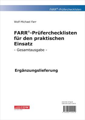 Farr | Farr, Prüfercheckl. 31. Erg.Lief. z. Grundwerk | Loseblattwerk | sack.de