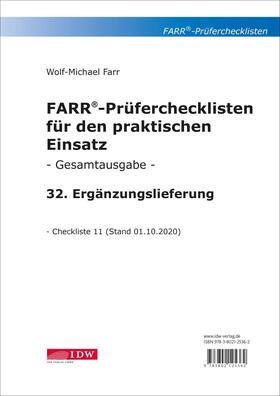 Farr | Farr, Prüfercheckl. 32. Erg.Lief. z. Grundwerk | Loseblattwerk | sack.de
