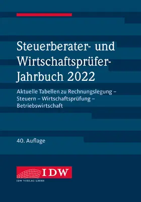  Steuerberater- und Wirtschaftsprüfer-Jahrbuch 2022 | Buch |  Sack Fachmedien