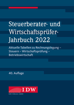 Steuerberater- und Wirtschaftsprüfer-Jahrbuch 2022 | Buch | 978-3-8021-2705-2 | sack.de