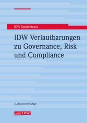  IDW Verlautbarungen zu Governance, Risk und Compliance | Buch |  Sack Fachmedien