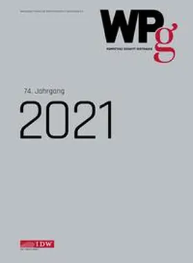 Institut der Wirtschaftsprüfer in Deutschland e.V. | WPg 2021 Einbanddecke | Buch | 978-3-8021-2723-6 | sack.de