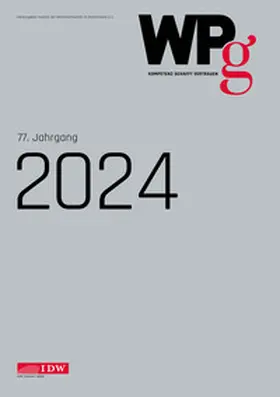 Institut der Wirtschaftsprüfer in Deutschland e.V. |  WPg 2024 Einbanddecke | Buch |  Sack Fachmedien