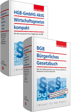 Walhalla Fachredaktion | Kombi-Paket BGB Bürgerliches Recht + HGB, GmbHG, AktG, Wirtschaftsgesetze kompakt | Buch | 978-3-8029-1984-8 | sack.de
