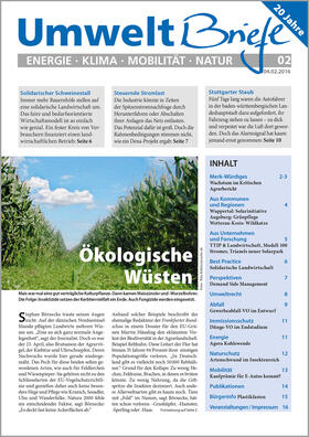 Zeitschrift UmweltBriefe Heft 02/2016 | E-Book | sack.de