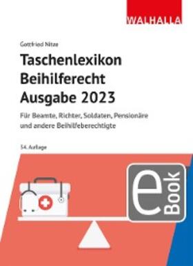 Nitze |  Taschenlexikon Beihilferecht Ausgabe 2023 | eBook | Sack Fachmedien