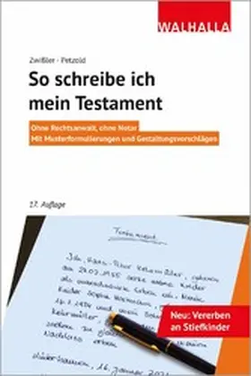 Zwißler / Petzold |  So schreibe ich mein Testament | eBook | Sack Fachmedien