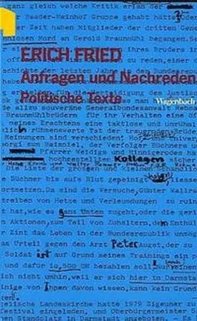Fried / Kaukoreit |  Anfragen und Nachreden | Buch |  Sack Fachmedien