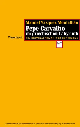 Montalbán |  Carvalho im griechischen Labyrinth | eBook | Sack Fachmedien