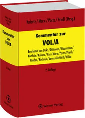Kulartz / Marx / Portz |  Kommentar zur VOL/A | Buch |  Sack Fachmedien