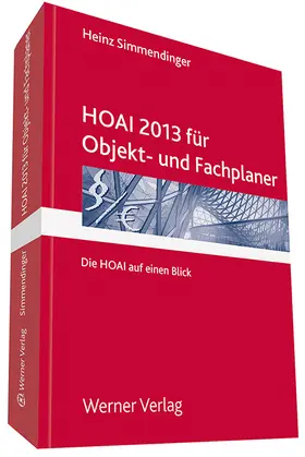 Simmendinger |  HOAI für Objekt- und Fachplaner | Buch |  Sack Fachmedien