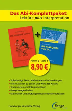 Kleist |  Die Marquise von O... -  Lektüre plus Interpretation: Königs Erläuterung + kostenlosem Hamburger Leseheft von Heinrich von Kleist. | Buch |  Sack Fachmedien