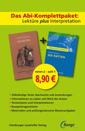 Hauptmann |  Die Ratten -  Lektüre plus Interpretation: Königs Erläuterung + kostenlosem Hamburger Leseheft von Gerhart Hauptmann. | Buch |  Sack Fachmedien