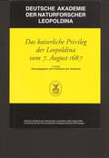 Parthier |  Das kaiserliche Privileg der Leopoldina vom 7. August 1687 | Buch |  Sack Fachmedien