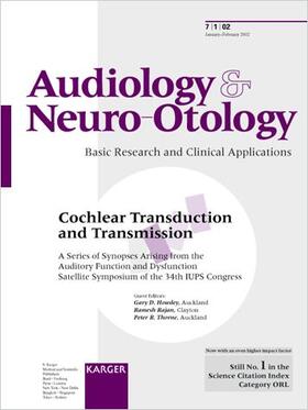 Housley / Rajan / Thorne |  Cochlear Transduction and Transmission | Buch |  Sack Fachmedien