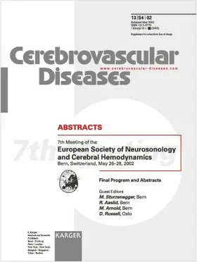 Sturzenegger / Aaslid / Arnold |  European Society of Neurosonology and Cerebral Hemodynamics | Buch |  Sack Fachmedien