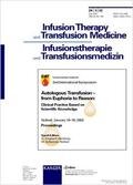 Singbartl / Schleinzer |  Autologous Transfusion - from Euphoria to Reason: Clinical Practice Based on Scientific Knowledge | Buch |  Sack Fachmedien