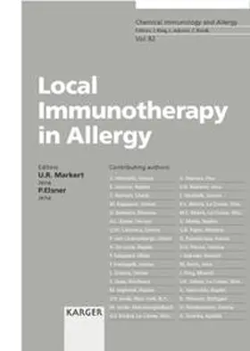 Markert / Elsner |  Local Immunotherapy in Allergy | Buch |  Sack Fachmedien