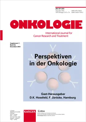 Hossfeld / Jänicke |  Perspektiven in der Onkologie | Buch |  Sack Fachmedien