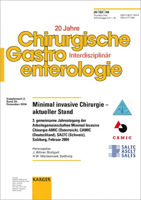 Bittner / Waclawiczek |  Minimal invasive Chirurgie - aktueller Stand | Buch |  Sack Fachmedien