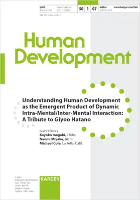Inagaki / Miyake / Cole |  Understanding Human Development as the Emergent Product of Dynamic Intra-Mental/Inter-Mental Interaction: A Tribute to Giyoo Hatano | Buch |  Sack Fachmedien