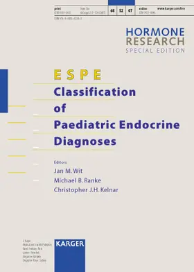Wit / Ranke / Kelnar |  ESPE Classification of Paediatric Endocrine Diagnoses | Buch |  Sack Fachmedien