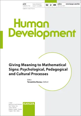 Nunes |  Giving Meaning to Mathematical Signs: Psychological, Pedagogical and Cultural Processes | Buch |  Sack Fachmedien