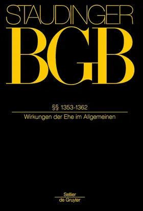 Voppel / Coester |  BGB §§ 1353-1362. (Wirkung der Ehe im Allgemeinen) | Buch |  Sack Fachmedien