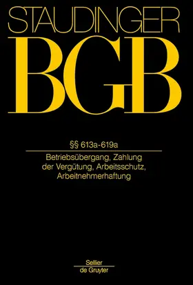 Annuß / Richardi / Fischinger |  Staudingers Kommentar BGB §§ 613a-619a | Buch |  Sack Fachmedien