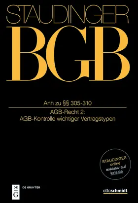 Bieder / Billing / Gutmann |  Staudingers Kommentar BGB Anhang zu §§ 305-310 (AGB-Recht 2) | Buch |  Sack Fachmedien