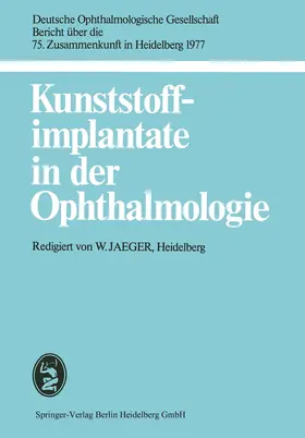  Kunststoffimplantate in der Ophthalmologie | Buch |  Sack Fachmedien