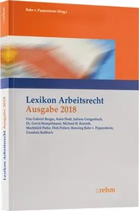 Berger / Gengenbach / Hempelmann | Lexikon Arbeitsrecht 2018 | Medienkombination | 978-3-8073-2626-9 | www.sack.de