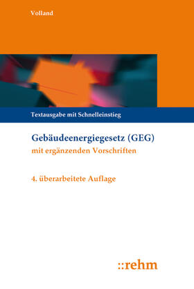 Volland | Volland, J: Gebäudeenergiegesetz (GEG) | Buch | 978-3-8073-2697-9 | sack.de