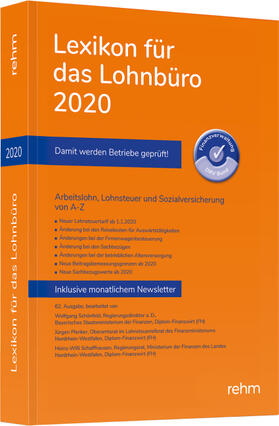 Schönfeld / Plenker / Schaffhausen | Lexikon für das Lohnbüro 2020 | Buch | 978-3-8073-2706-8 | sack.de