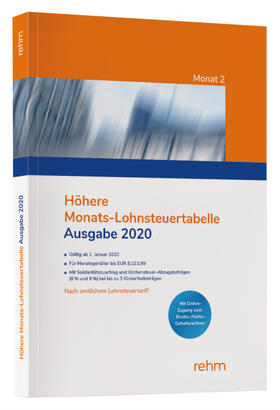 Höhere Monats-Lohnsteuertabelle 2020 | Buch | 978-3-8073-2719-8 | sack.de