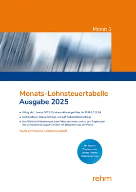 Schmidt / Mohr | Monats-Lohnsteuertabelle 2025 | Buch | 978-3-8073-2915-4 | sack.de