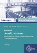 Cleesattel / Engel / Gansloser |  Lösungen zu 72085: Arbeitsheft Rechtsanwalts- und Notarfachangestellte, 2. Ausbildungsjahr | Buch |  Sack Fachmedien