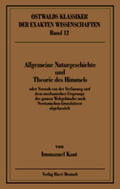  Allgemeine Naturgeschichte und Theorie des Himmels (Kant) | Buch |  Sack Fachmedien