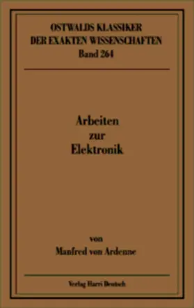  Arbeiten zur Elektronik (Ardenne) | Buch |  Sack Fachmedien