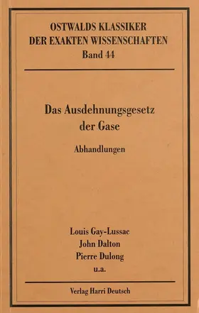  Das Ausdehnungsgesetz der Gase (Gay-Lussac, Dalton, Dulong) | Buch |  Sack Fachmedien