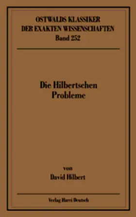  Die Hilbertschen Probleme (Hilbert) | Buch |  Sack Fachmedien