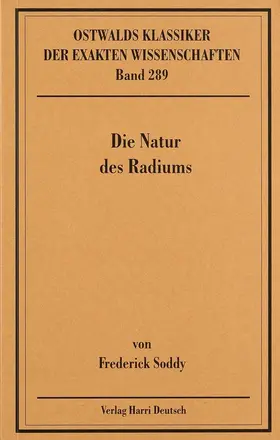  Die Natur des Radiums (Soddy) | Buch |  Sack Fachmedien