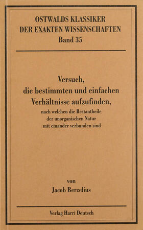 Versuch, die bestimmten und einfachen Verhältnisse aufzufinden (Berzelius) | Buch | 978-3-8085-5728-0 | sack.de